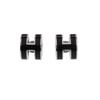 HERMES Серьги черный металл Женские