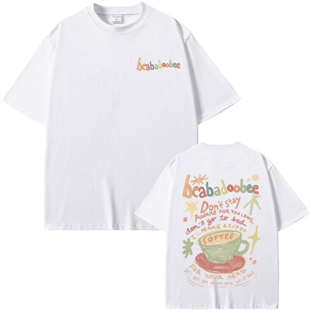 Футболка с графическим принтом Beabadoobee Мужская Женская Модная Винтажная Оверсайз Футболка Унисекс Повседневная из Чистого Хлопка Футболка Y2k Уличная Одежда