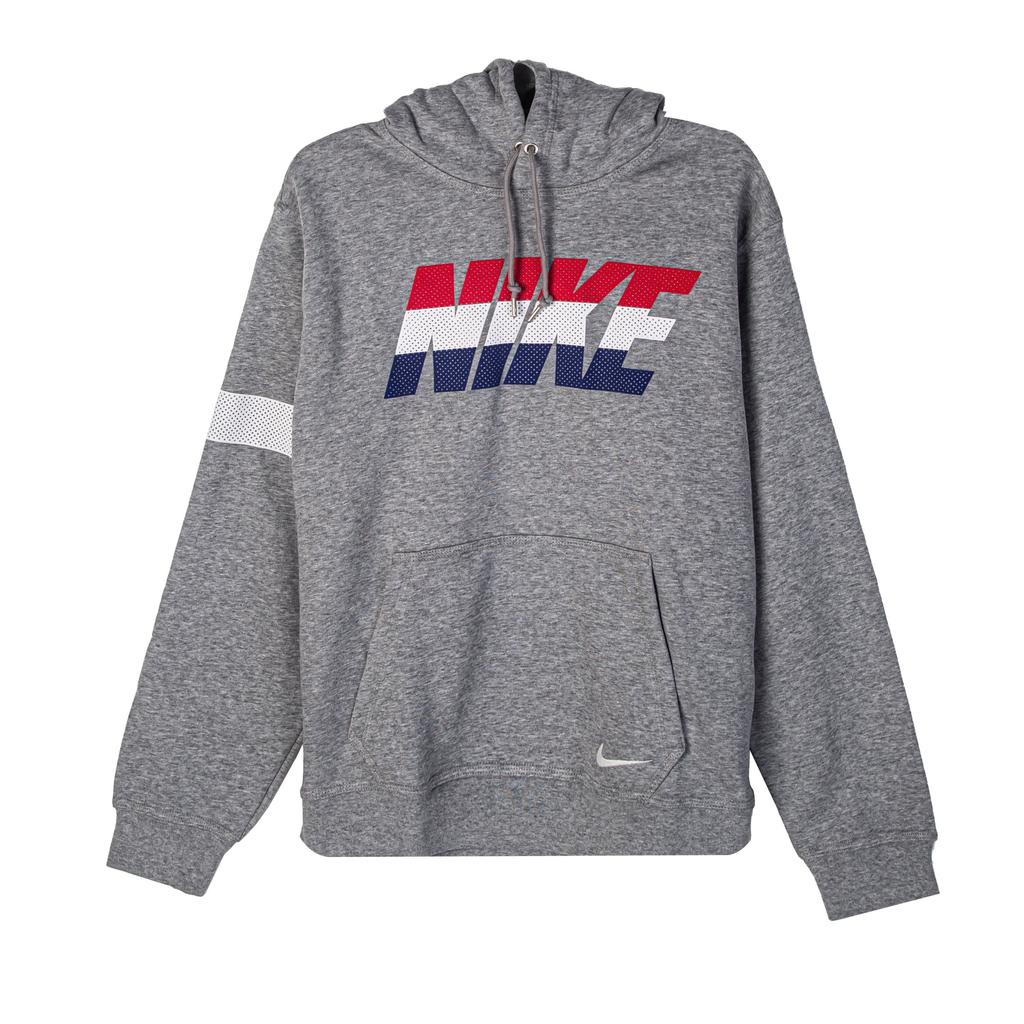 Nike Толстовка с капюшоном из флиса с логотипом, мужская толстовка светло-серого цвета 599938-063