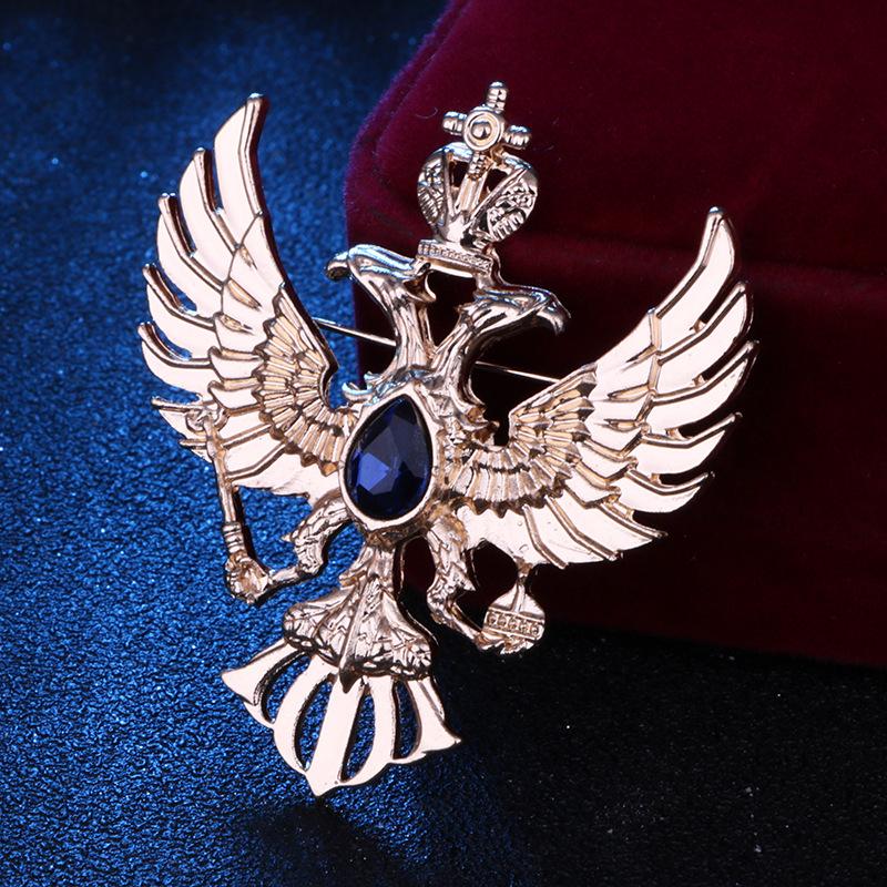 Мужская Русская Корона с Двуглавым Орлом Брошь - Значок на Лацкан Пиджака