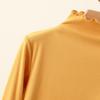 Women's Nano Fleece High Neck Ruffle Long Sleeve Warm T-shirt