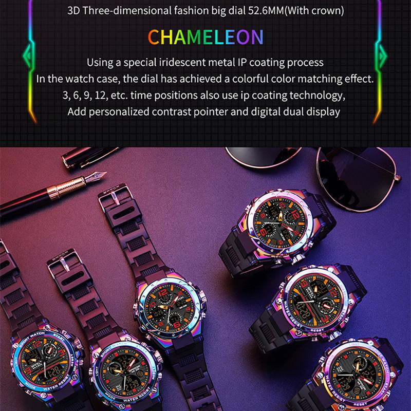 New Product SANDA Cool Trend Special Forces Watch Men's Waterproof Luminous Magic Sports Electronic Watch
