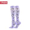 1 Pair Cute Cat Compression Socks Knee High 20-30 Mmhg Fit Medical Edema Diabetes Varicose Veins Running Sports Socks