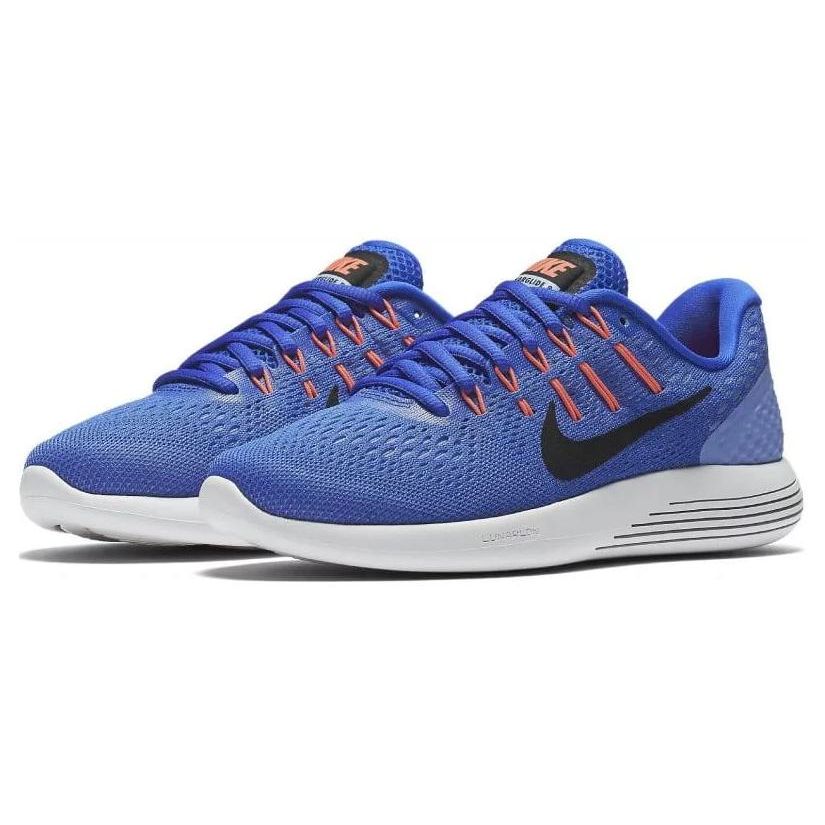 Nike Lunarglide 8 Удобные Повседневные Сетчатые Амортизирующие Прочные Низкие Кроссовки для Бега Женские кроссовки Синие 843726-406