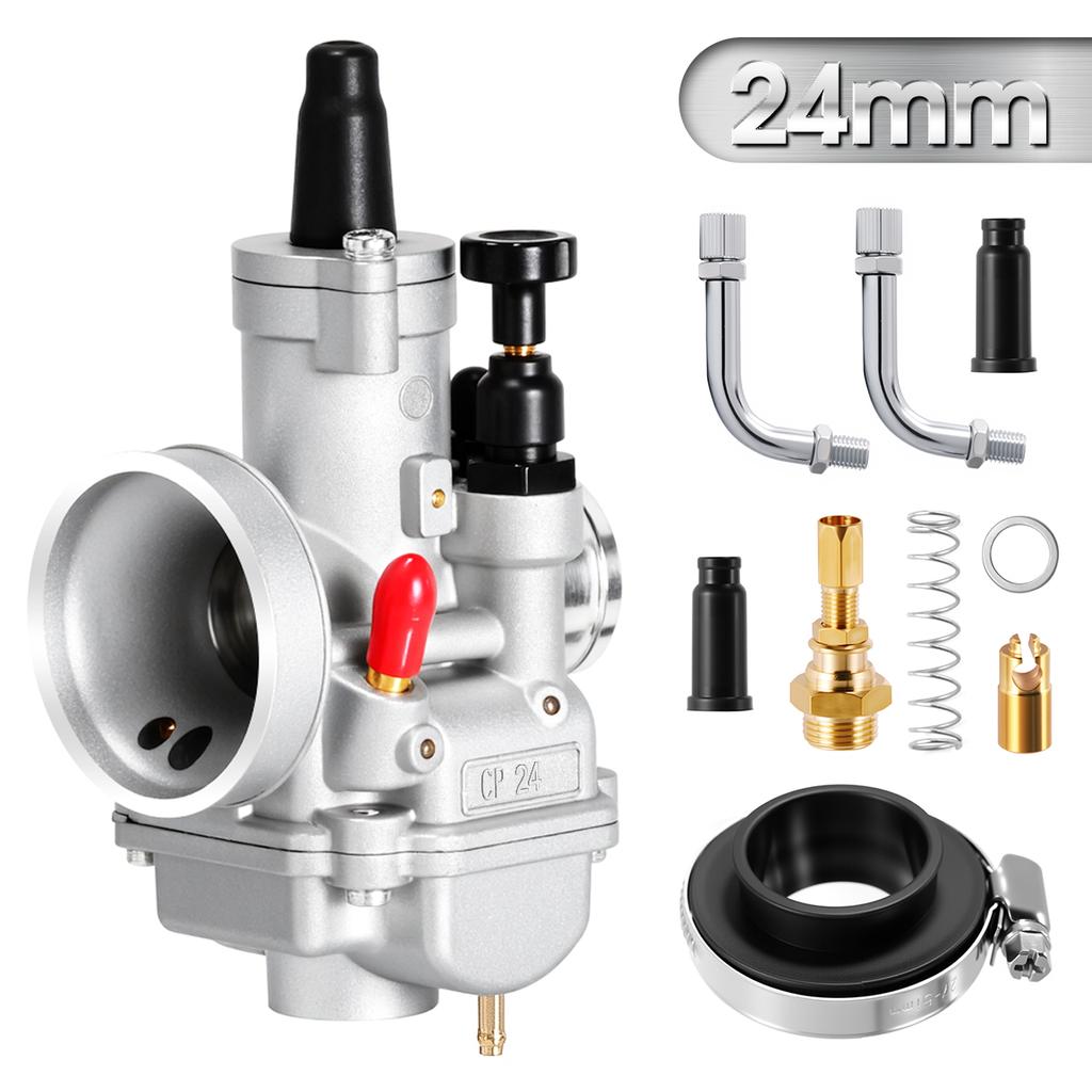 ZSDTRP Universal Carburettor Polini CP 15/17.5/19/21/23/24mm with Air Filter Connection Choke kit