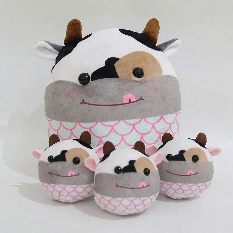 Squishmallow Розовый Аксолотль Джек Салли Корова плюшевая плюшевая кукла для матери и ребенка, Рождественская кукла, хлопковая набивка