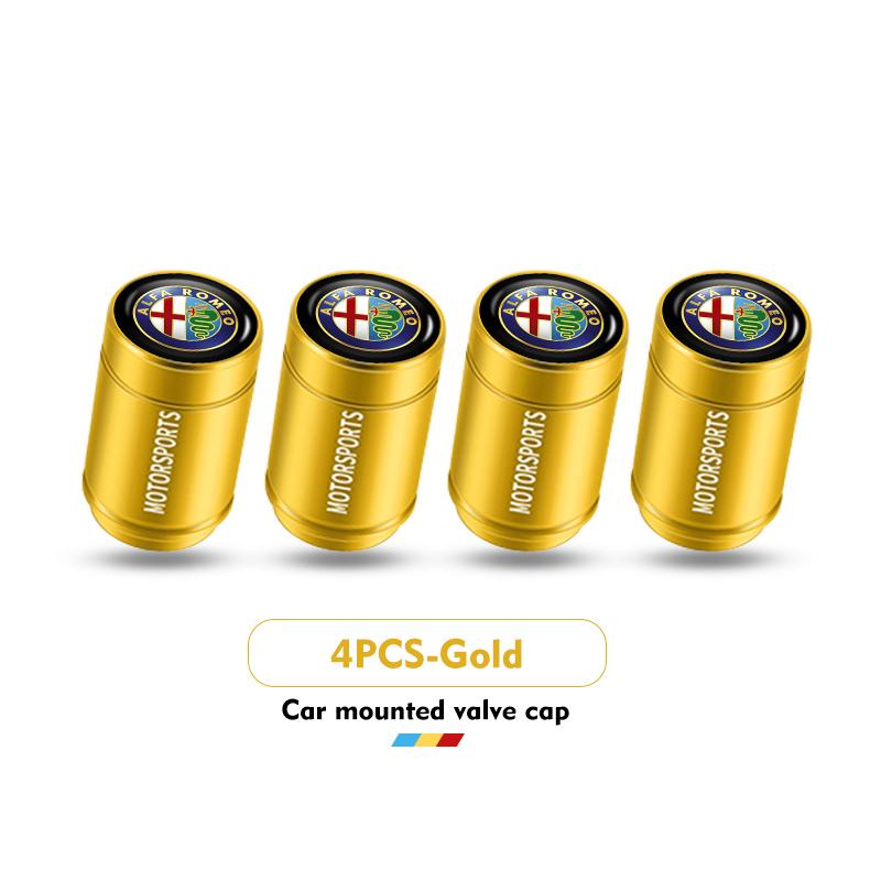 For Alfa Romeo 2026 Hot Sticker Car Wheel Tire Valve Stem Cover Dustproof Cap Logo Accessories For Alfa Romeo Giulietta GT 159 1
