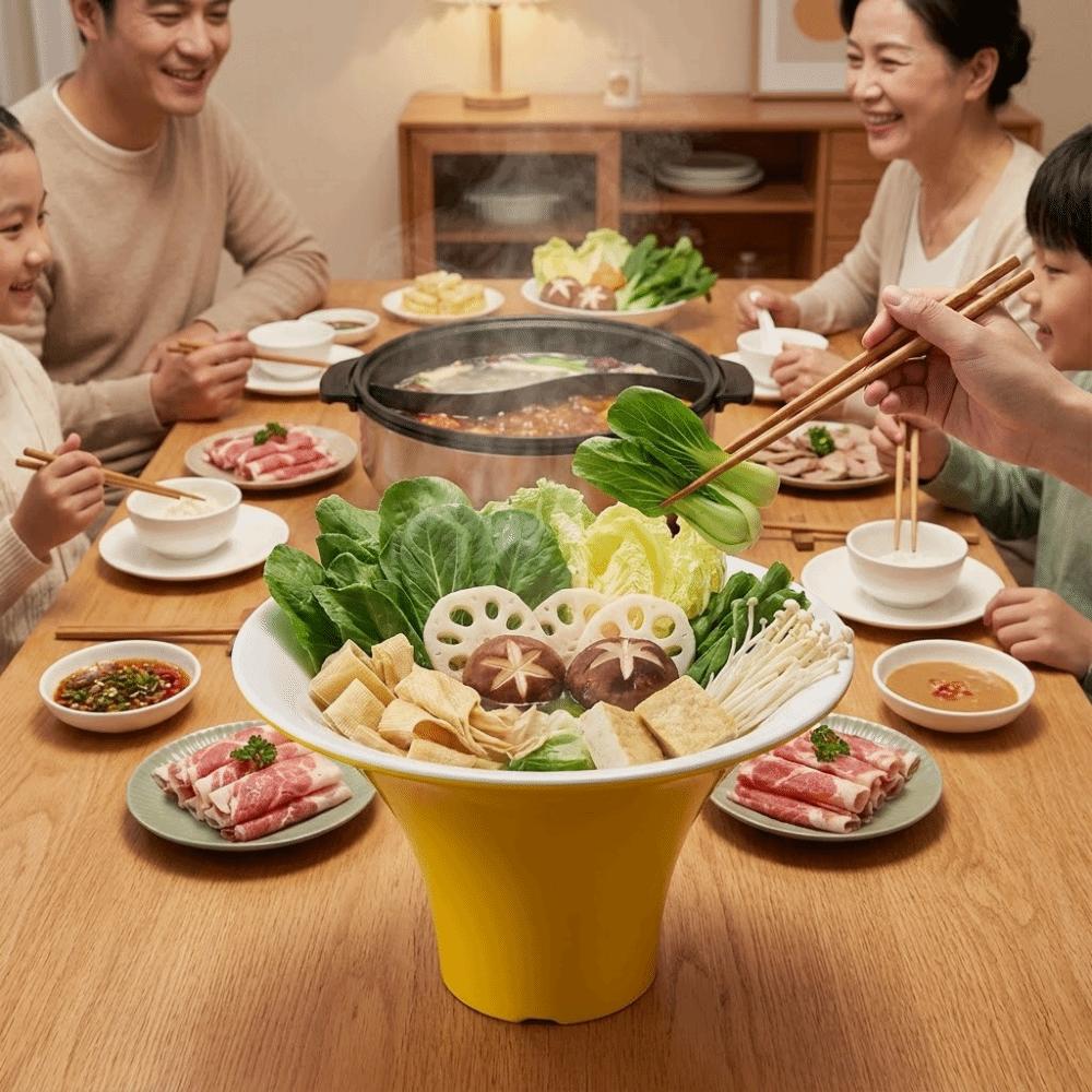 Stackable Slanted Mouth Bowl Large Capacity Hot Pot Dish Plate Horn Shaped Bowl  Home Dessert