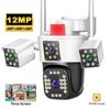 LS VISION 12MP 6K Security Protection IP Camera WiFi Wireless Outdoor 10X Zoom Three Lens Three Screens CCTV Video Surveillance PTZ Auto Tracking
