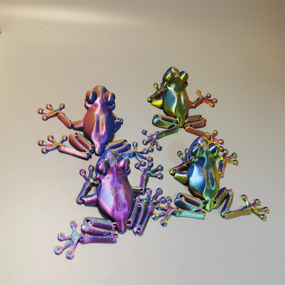 Реалистичная 3D-игрушка-лягушка с подвижными суставами - Настольное украшение и предмет коллекционирования