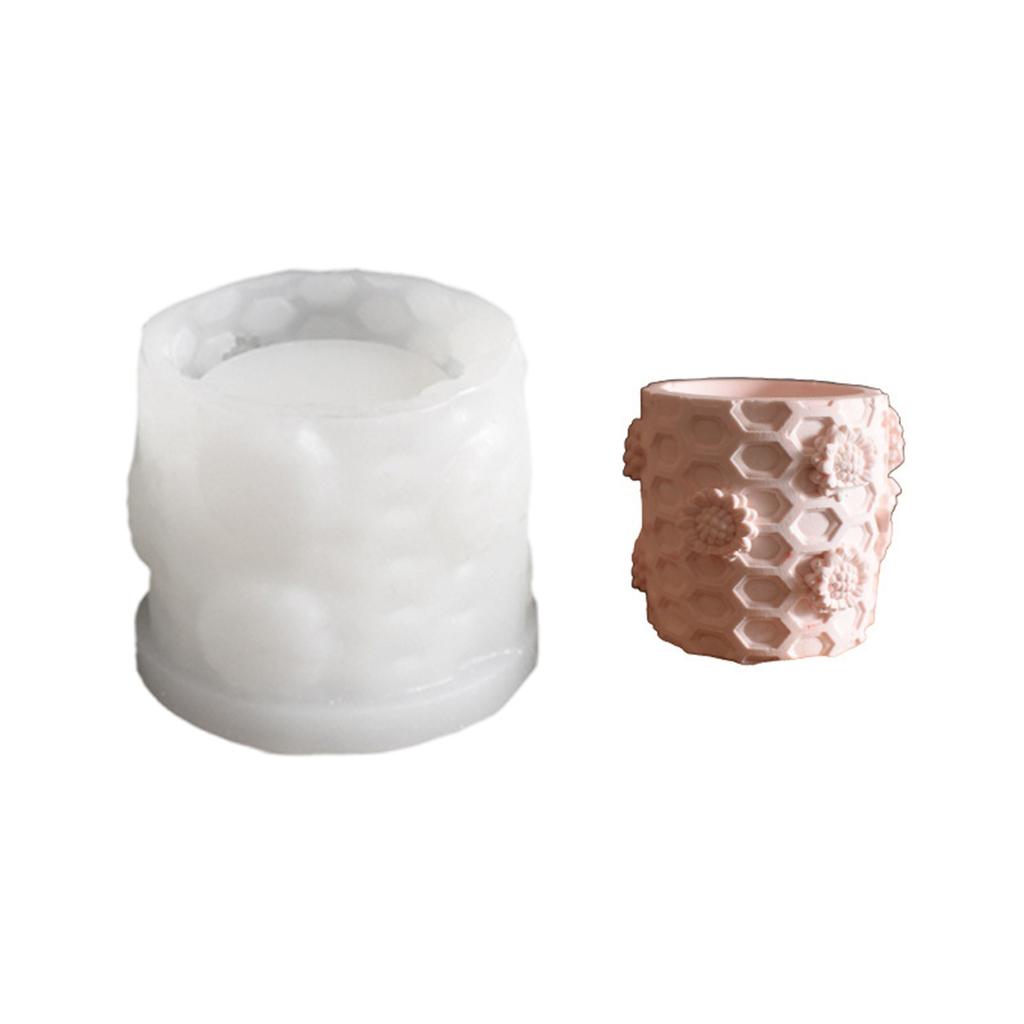 Креативные силиконовые формы Сотовая тема Формы для хранения Формы для стаканов для свечей Подходят для ручного изготовления стаканов для свечей