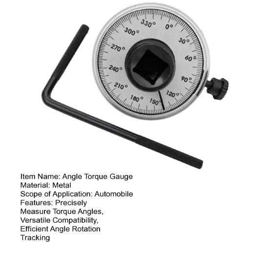 Angle Torque Gauge Tool 1/2 Inch Automobile Angle Gauge And Torque Gauge Torque Angle Meter Pointer Dial Torque Meter Measuring Instrument