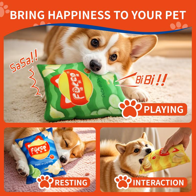 Изысканные мультяшные полиэстеровые плюшевые звуковые фишки игрушки для собак, щенячьи звуковые бумаги, интерактивные игрушки для кошек всех пород