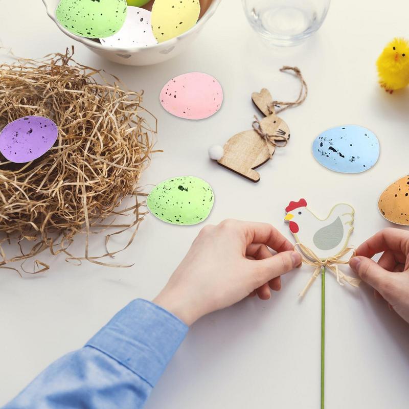 Small Foam Easter Eggs Foam Miniature Easter Decorative 100X Artificial Easter Bird Eggs Decorative Foam Ornaments For Easter
