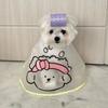 Adjustable Pet Cloak Waterproof Transparent Pet Haircut Cape Polyester Cartoon Print Dog Grooming Cape Pet Supplies