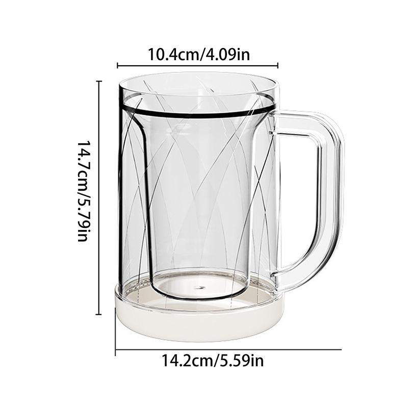 Double Wall Freezer Cup Double Wall Glass Coffee Cup Double Wall Insulated Cup Beer Beverage Refrigerated Thickened Water Cup