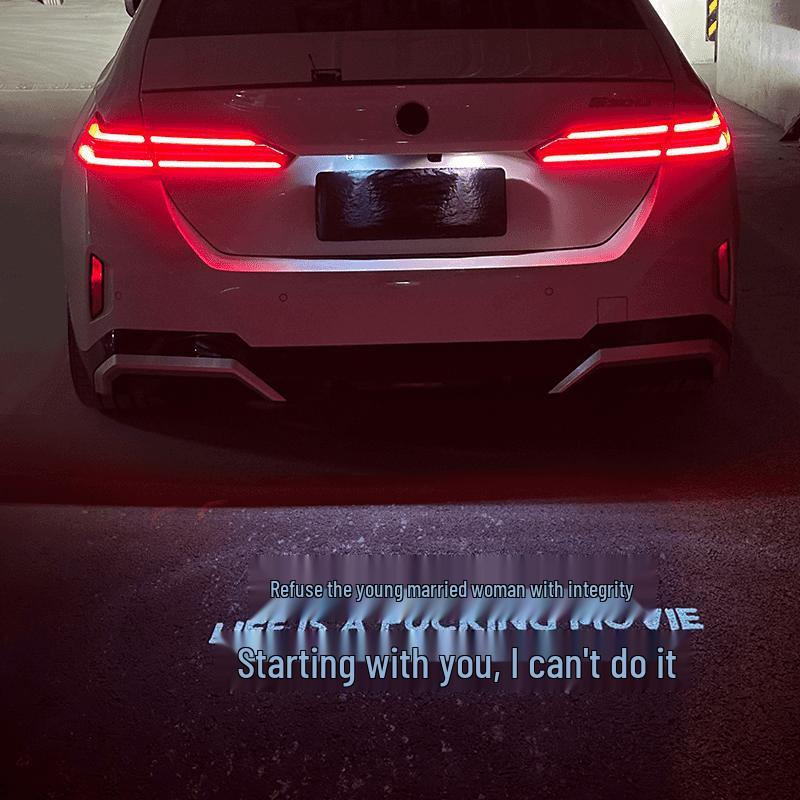 BMW License Plate Projection Lights: Compatible with 1, 3, 4, 5 Series, X1, iX3, X5, M3, M4 - Welcome Atmosphere Upgrade.