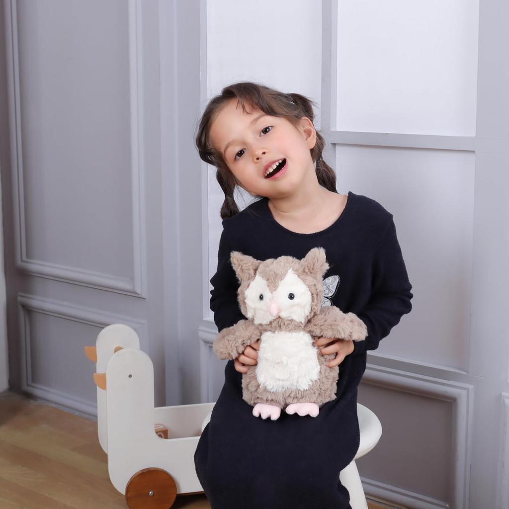 Apricot Lamb Owl Plush Toy for Soft and Cute Fluffy Owl for Girls and 24cm Kids, Boys,