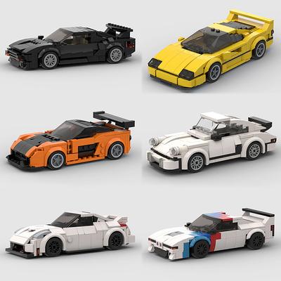 MOC Скорость Супер Гоночный Автомобиль F40 RS6 Городская Спортивная Модель Строительные Блоки Классическое Ралли Старый Гоночный Автомобиль Кирпичи Технические детские игрушки