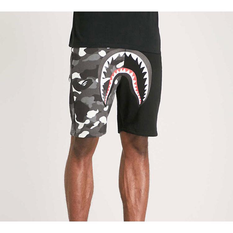 A BATHING APE Shark Casual Shorts Unisex Black 001SPE301017X