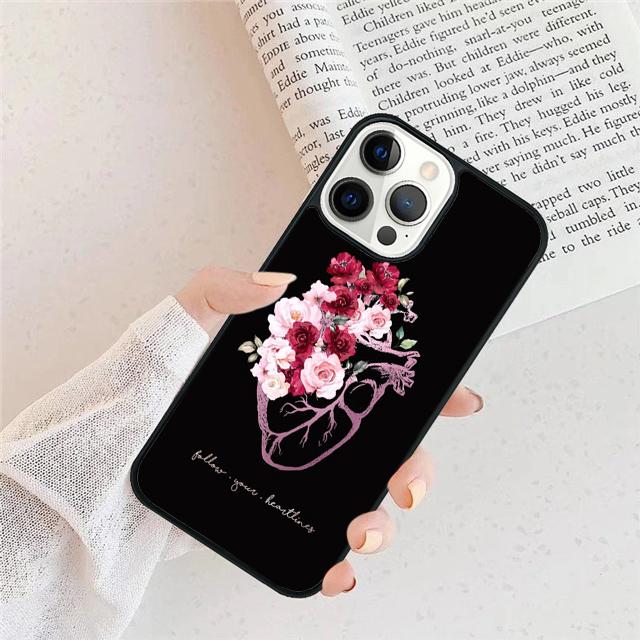 Чехол для телефона с анатомией человеческого сердца Для Для iPhone 17 Air 16 15 11 12 13 14 Pro Ma Plus coque