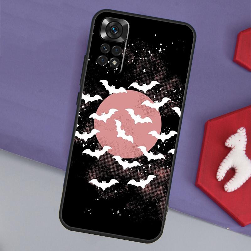 Чехол Готический Ужас Летучие Мыши Полная Луна Для Xiaomi Redmi Note 14 13 12 11 Pro 9 10 9S 10S 11S 12S Redmi 14C 10C 12C 13C