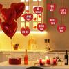 16 шт. Бумажные подвески-сердечки на День святого Валентина Декоративные красные сердечки-амулеты с ленточкой Забавная Валентинка