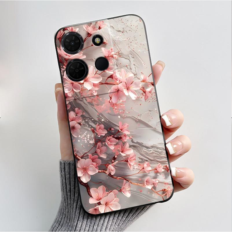Чехол с принтом для TCL 503 502 501 Чехол для TCL K11 T432W Funda Мягкий силиконовый Черный корпус Vodafone Smart M25 Capa Милый цветочный корпус