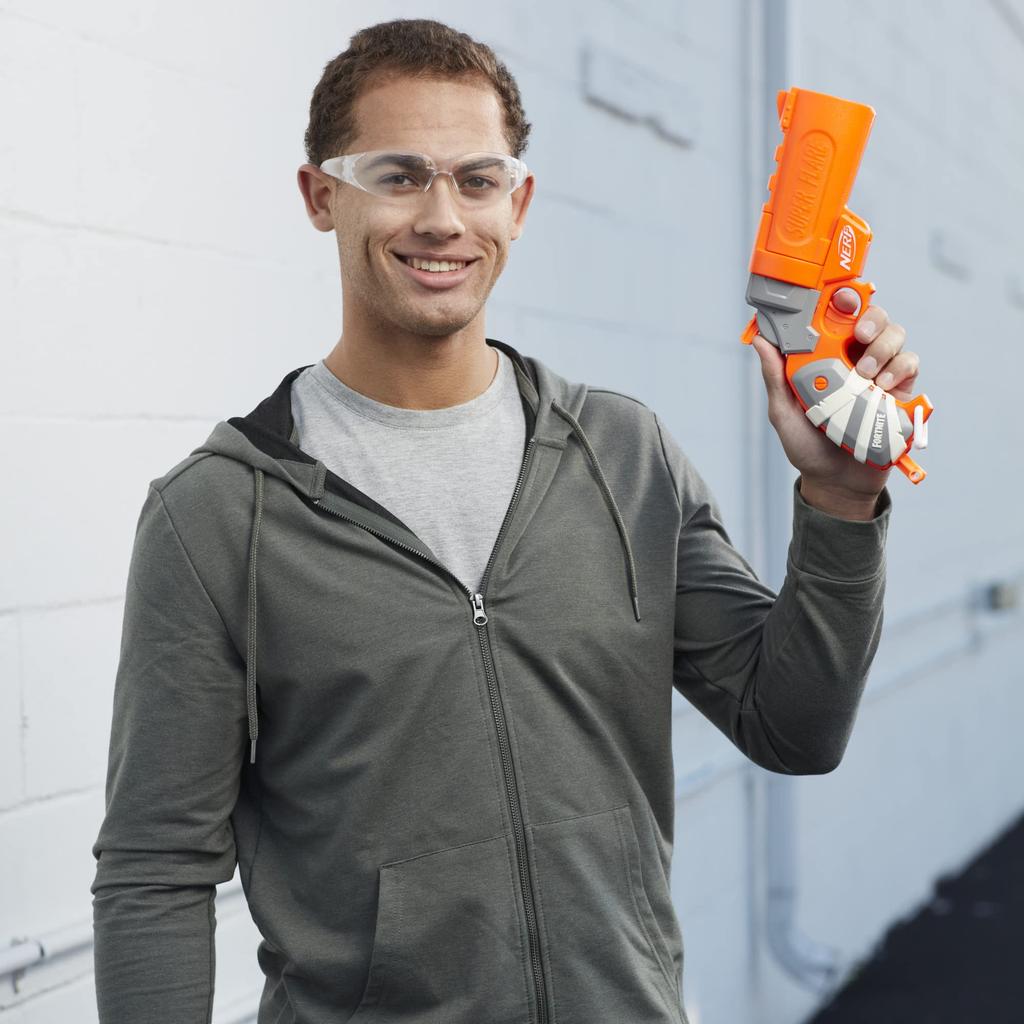 HASBRO Nerf Fortnite FLARE Бластер-пистолет сигнального типа, стреляющий дротиками, включает 3 официальных мега-дротика, звук свиста при стрельбе, рукоятка взведения F3367 Аутентичный для мужчин