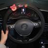 Универсальная милая мультяшная накладка на руль автомобиля Микки, противоскользящая, дышащая, летняя, впитывающая пот