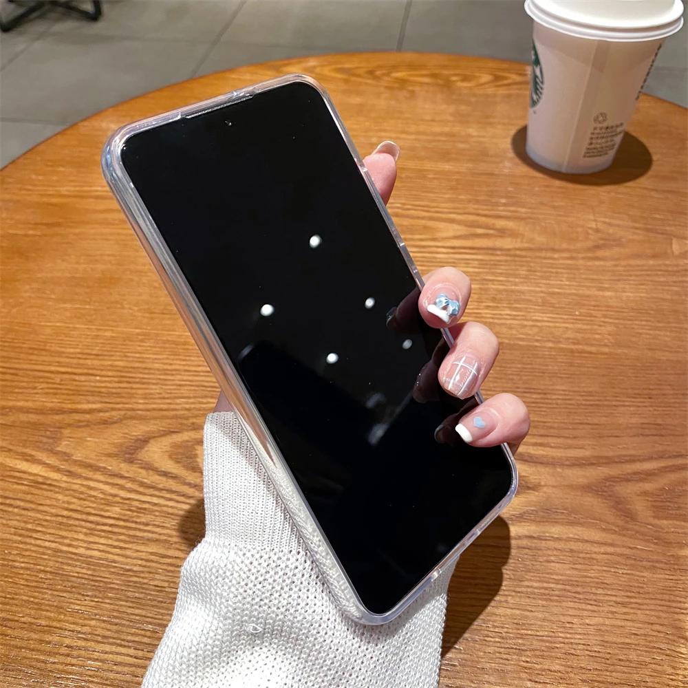 Для Samsung Galaxy S24 S23 S22 S21FE Plus S25 ULTRA Роскошный Прозрачный Защитный Чехол из Жесткого Акрила и Силикона