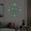 Minimalist DIY Silent Wall Clock with Luminous Decorative Sticker