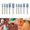 10Pcs Polishing Head Wheel Grinding Stone Bit Set for Electric Rotary Power Tool Marble Jades Craft Projects