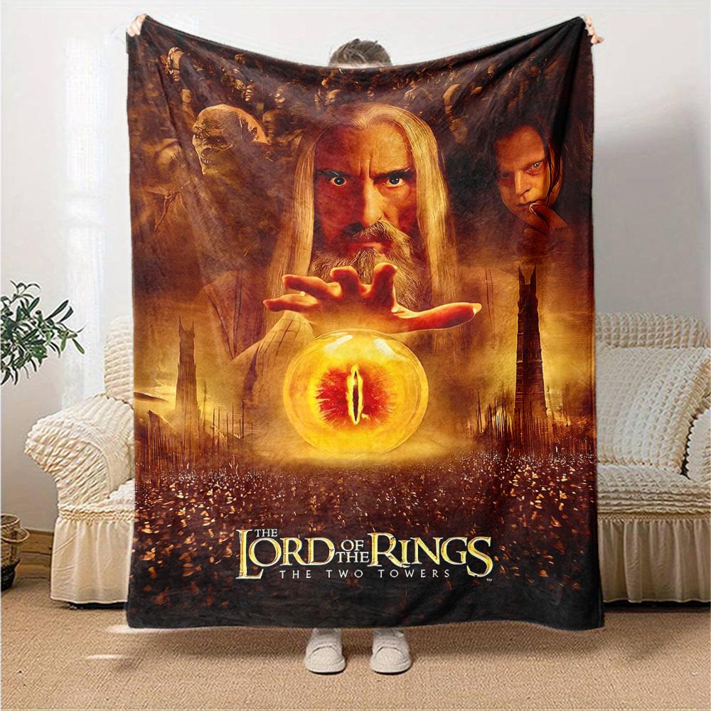 1pc Lord of the Rings Two Towers Flannel Blanket Soft Warm Throw for Home, Office, Travel, All-Season Cozy Bedding Gift L1416