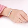 925 Sterling Silver Hollow Flower Round Bead Charm Bracelet &Bangle For Women Girls Elegant Jewelry Gift  Pulseiras Sl443