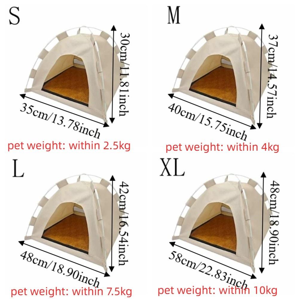 Foldable Dog House Detachable Cooling Dog Cave Cat Bed Portable Pet Tent  Camping Use