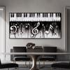 Piano Keys Posters and Print Canvas Paintings Abstract Wall Art Pictures for Living Room Musical Note Black and White Home Decor