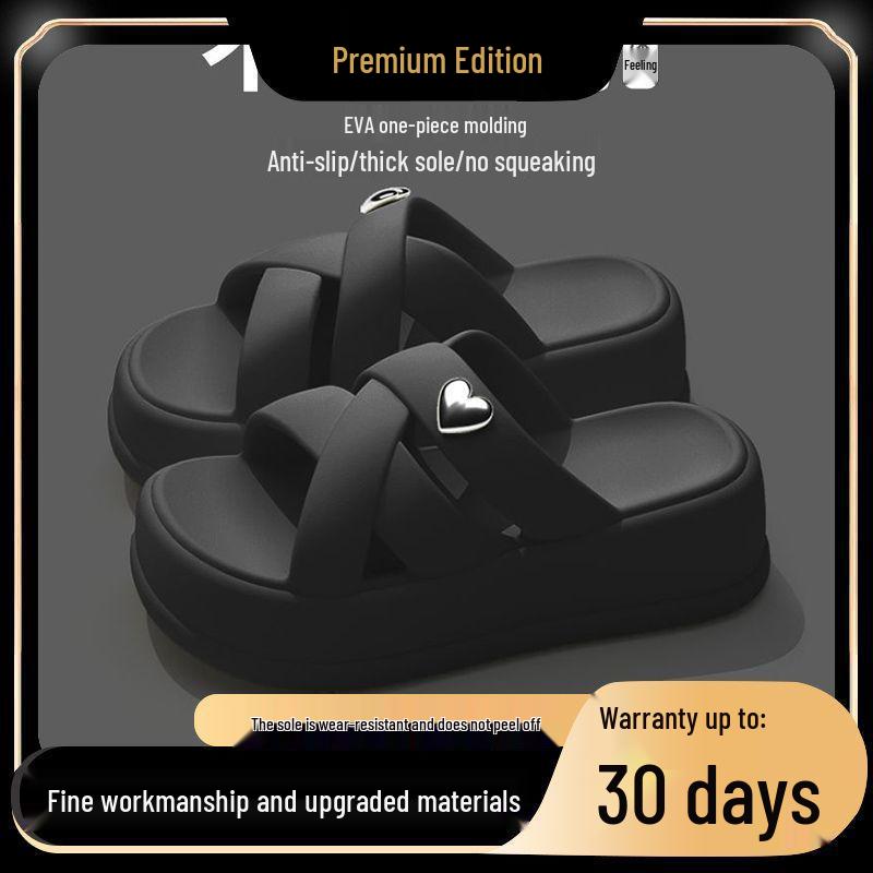 Новые женские шлепанцы на толстой подошве, лето 2025 - Повседневные с одним ремешком, с ощущением 'Шагни в блаженство' для ношения на улице и на пляже