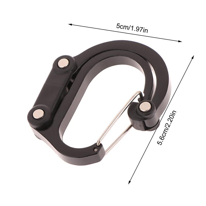 Multifunctional Aluminum Alloy D Type Carabiner 360 Degree Rotary Quick-Hanging Carabiner Buckle Hybrid Gear Clip Outdoor Gadget