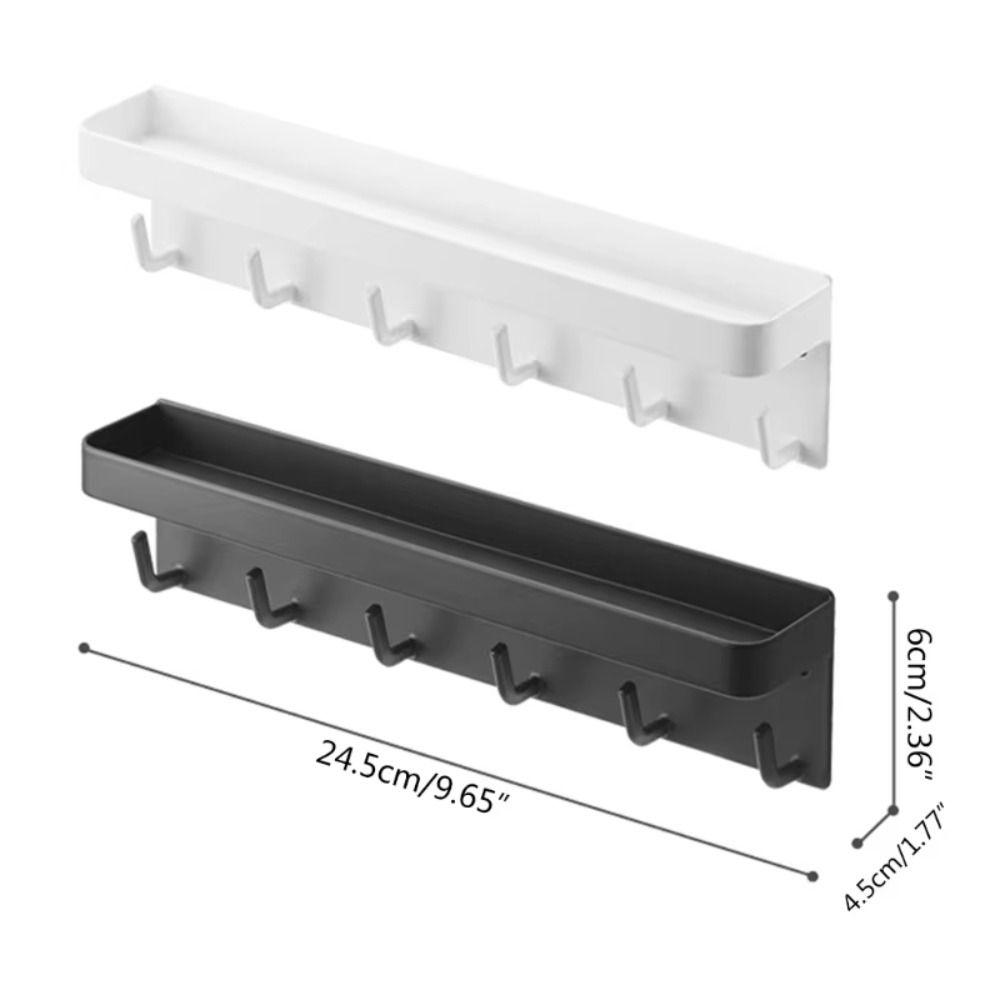 Высококачественный настенный держатель для ключей и почты, магнитный, 6 крючков, органайзер, полка, лоток, домашний декор, прихожая