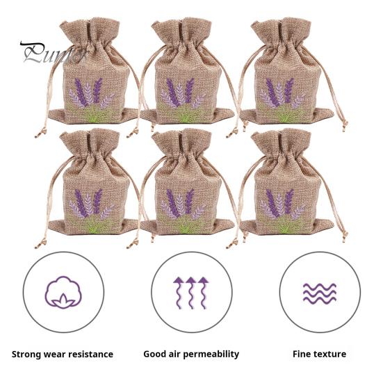 12 шт., сумки с вышивкой лаванды, пустые сумки для хранения с завязками, износостойкие, широко используемые сумки для хранения конфет и ювелирных изделий