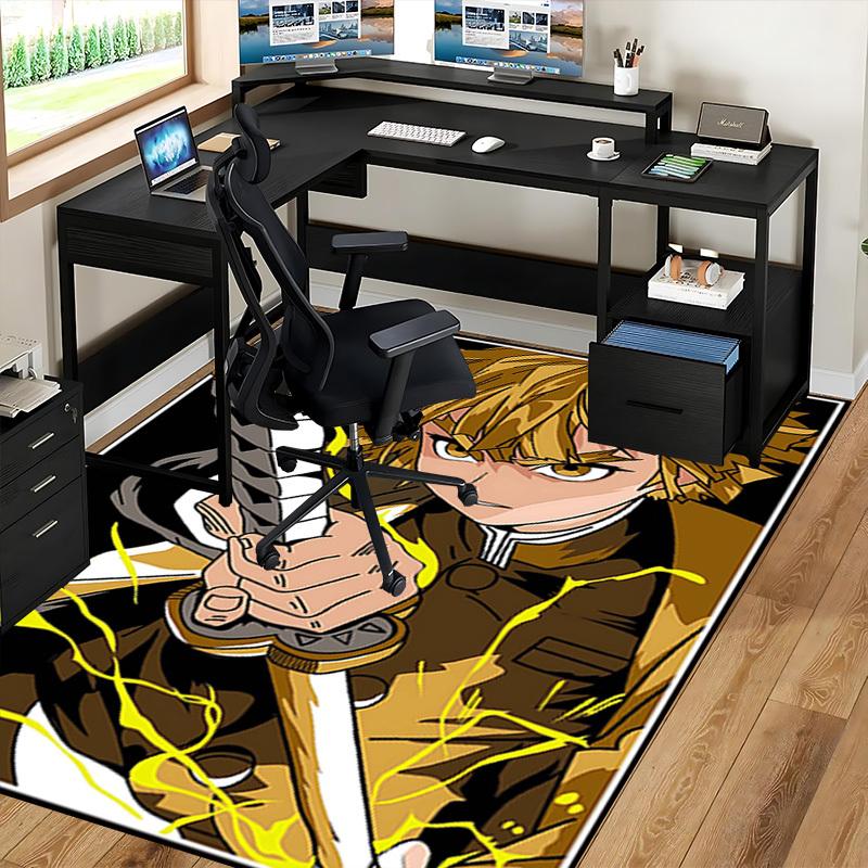 1pc Golden Retriever Anime Cartoon Design Office Chair Mat Non-Slip Carpet for Home Decor, Suitable for All Seasons, Perfect Gift for Anime Lovers.Q07