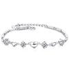 Temperament Silver Bracelet Female Boudoir Honey Love Bracelet Bracelet Couple Niche Design Diamond Love Heart Jewelry