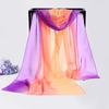 Women Summer Scarf Color Matching Thin Soft Breathable Sunshade Anti-UV Chiffon Neck Decoration Summer Shawl Clothes Accessory