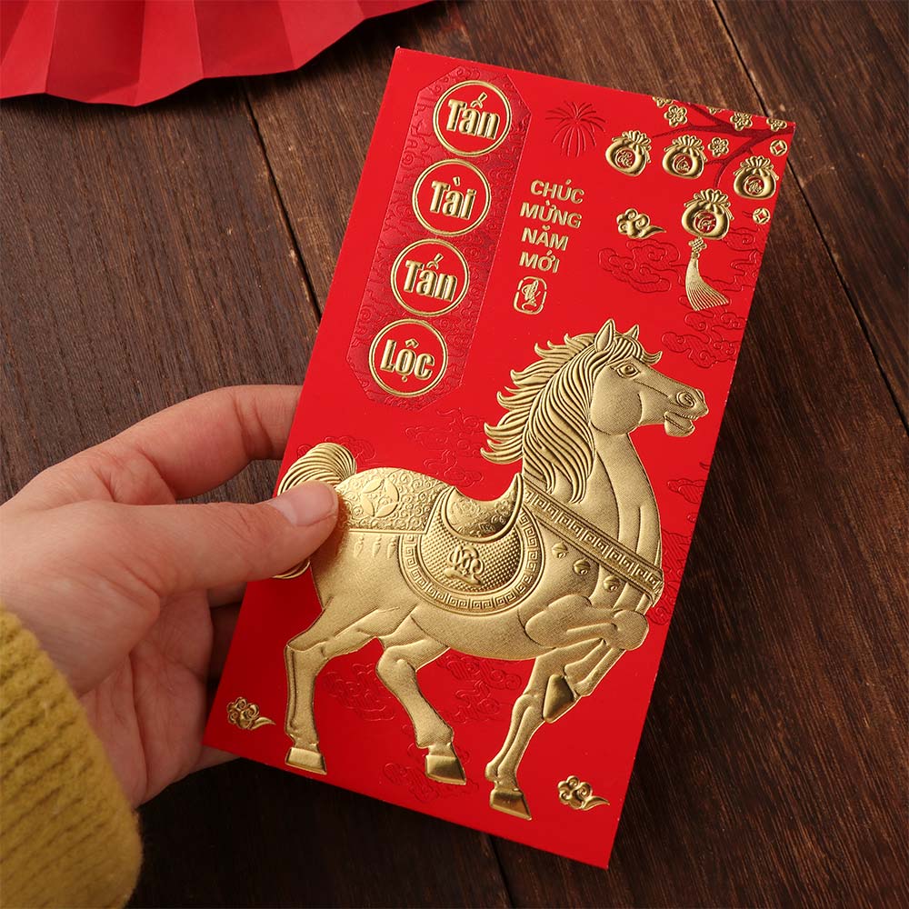6pcs Chinese Style Spring Festival Hongbao Traditional Lucky Money Envelopes Wedding Celebration