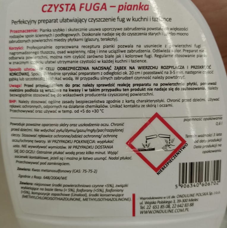 Feda Expert 06 l grout cleaning and washing foam