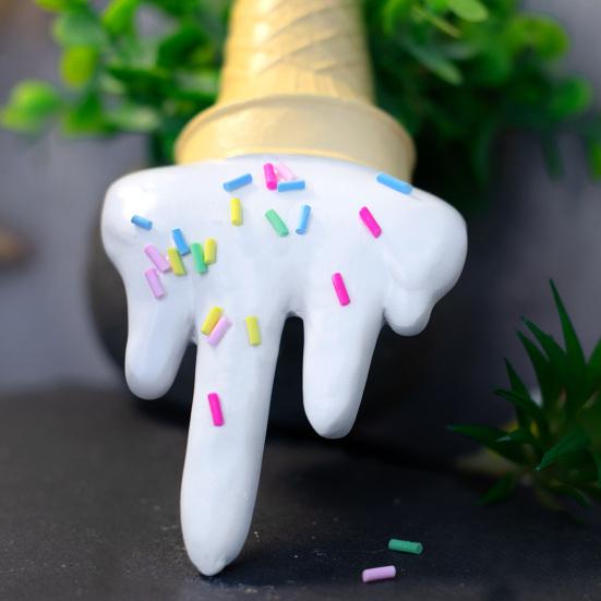 Фигурка тающего мороженого, падающая на землю, вафельный рожок, смоляная статуэтка, скульптура, для дома, офиса, рабочего стола