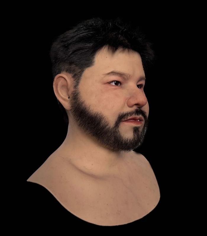 Ultra-Realistic Male Silicone Mask (with Hair and Beard) for Daily Wear Film & TV Production Classic Halloween Easter