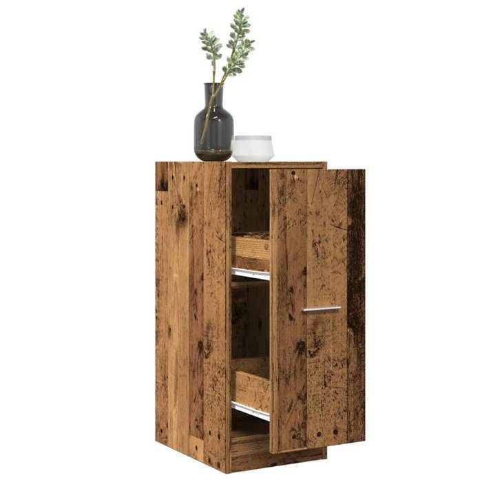 VidaXL Armoire d'apothicaire vieux bois 30x41x77,5cm bois d'ingénierie, coffre d'apothicaire, meuble d'apothicaire, coffre à 855158