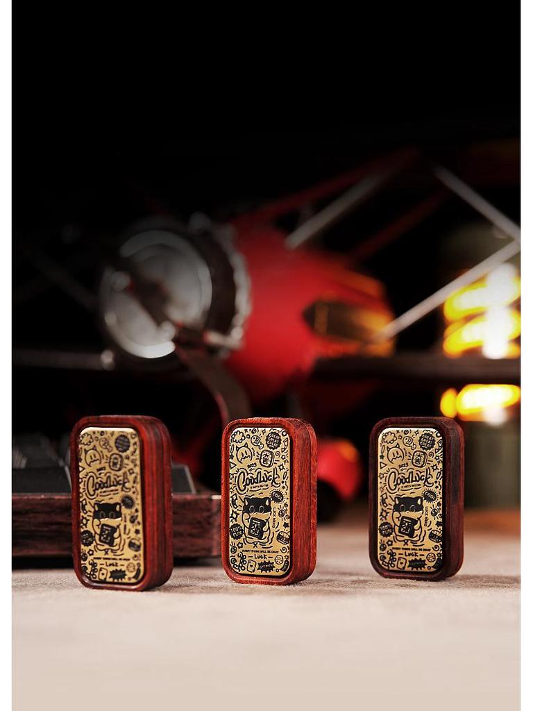 Ebony Rosewood Magnetic Decompression Stress Relief Spinner Coin